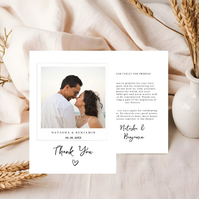 Modern Minimalist Wedding Thank You Card (Creator Uploaded)