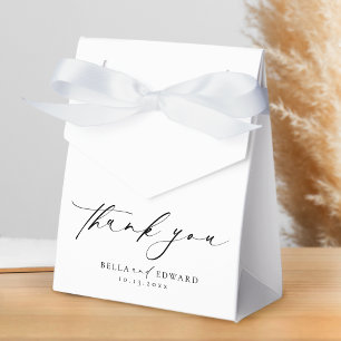Modern Minimalist Wedding Thank You Favour Box