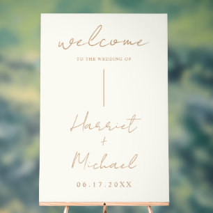 Modern Minimalist Wedding Welcome Acrylic Sign