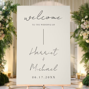 Modern Minimalist Wedding Welcome Acrylic Sign