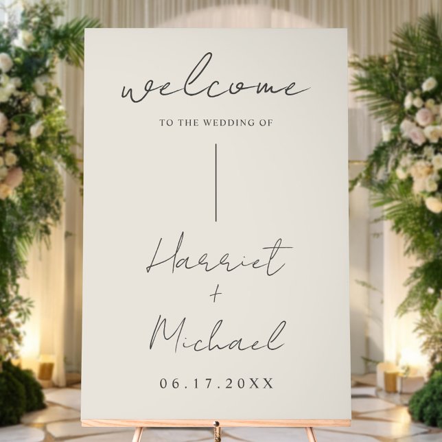 Modern Minimalist Wedding Welcome Acrylic Sign (Creator Uploaded)