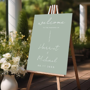 Modern Minimalist Wedding Welcome Acrylic Sign