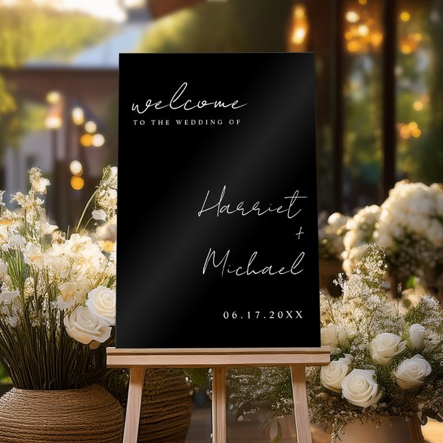 Modern Minimalist Wedding Welcome Acrylic Sign (Creator Uploaded)