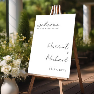 Modern Minimalist Wedding Welcome Acrylic Sign