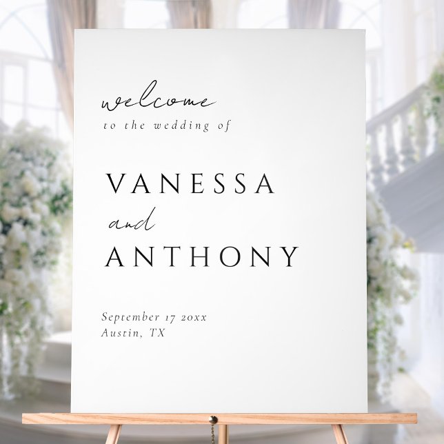 Modern Minimalist Wedding Welcome Acrylic Sign (Creator Uploaded)