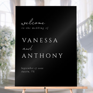 Modern Minimalist Wedding Welcome Acrylic Sign