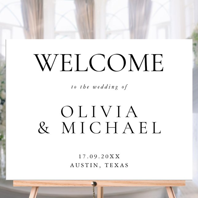 Modern Minimalist Wedding Welcome Acrylic Sign (Creator Uploaded)