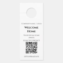Modern Minimalist Welcome Home Real Estate QR Code