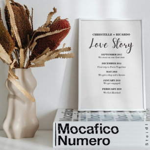 Modern Minimalist  Welcome Love story Wedding Sign