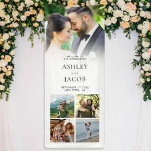 Modern Minimalist Welcome Photo Wedding Banner