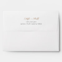 Modern Minimalist White Baby Shower Return Address