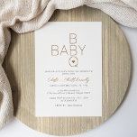 Modern Minimalist White BBQ Baby Shower Invitation<br><div class="desc">This Modern Minimalist White BBQ Baby Shower Invitation design is a classic and elegant choice for a sophisticated and charming baby shower or other special event. Featuring a simple neutral backdrop of clean white with light brown and black minimalist block lettering with whimsical accents of casual script give this collection...</div>