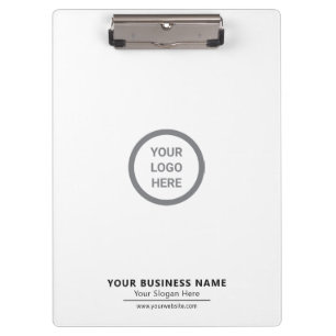 Modern Minimalist White Business Logo Promotional Clipboard