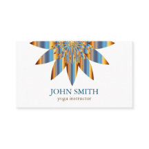Modern Minimalist White Lotus Yoga Instructor