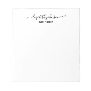 Modern Minimalist White Notepad