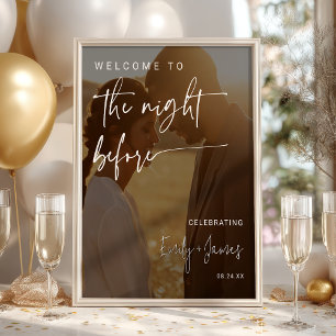 Modern Minimalist White on Black Photo Rehearsal Poster