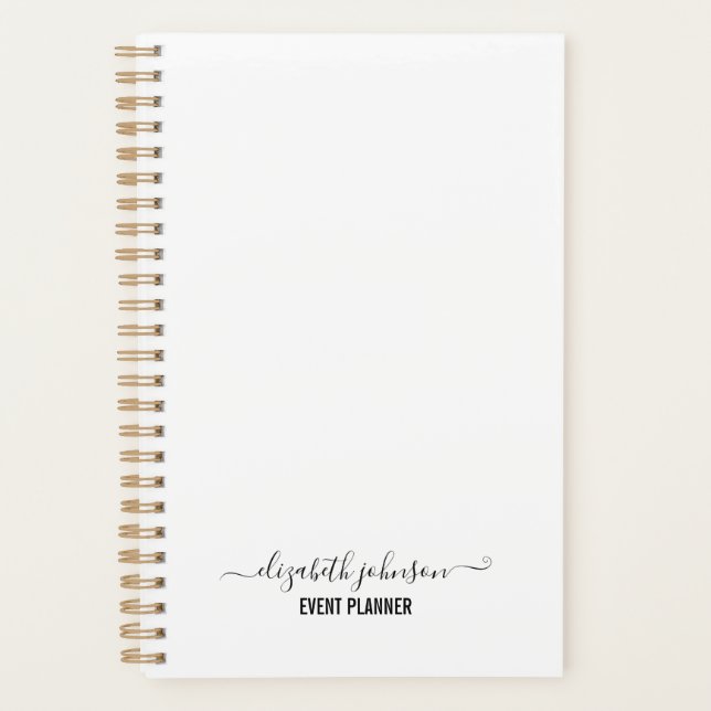 Modern Minimalist White Planner (Front)