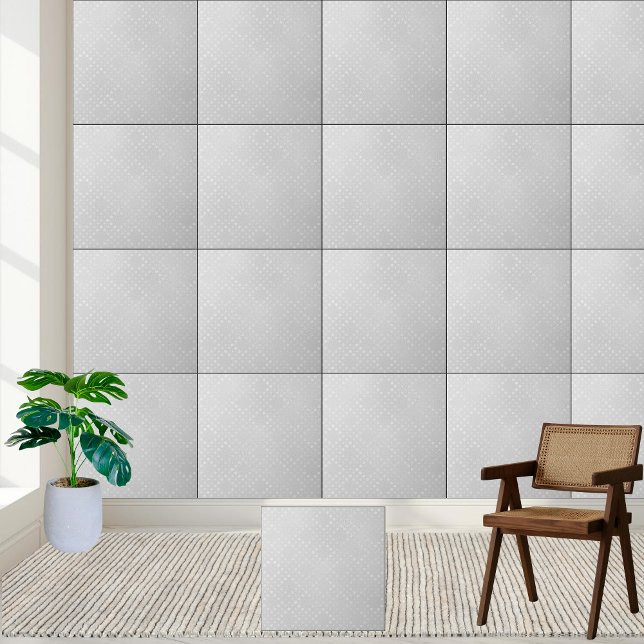 Modern & Minimalist White Polka Dot  Tile (Modern & Minimalist White Polka Dot Ceramic Tile)