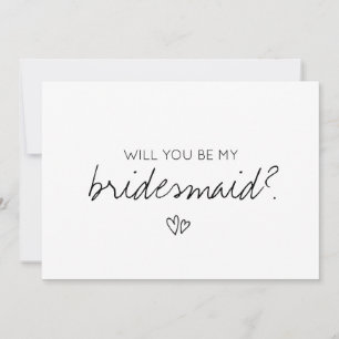 Modern Minimalist Will you be my bridesmaid