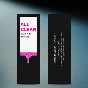 Modern Minimalist Window Cleaning Service Mini Business Card