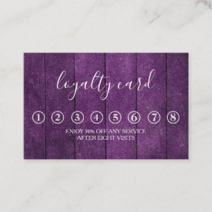 Modern Minimalist Wooden Background Loyalty Card