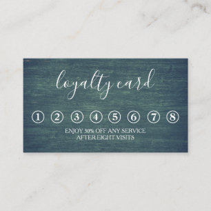 Modern Minimalist Wooden Loyalty Card