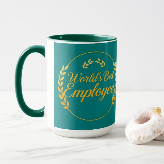 Modern Minimalist World’s Best Employee Mug (With Donut)