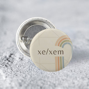 Modern Minimalist Xe/Xem LGBTQ Pride Pin