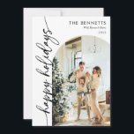 Modern Minimalist Year In Review Arch Photo Holiday Card<br><div class="desc">Celebrate the season with a "Modern Happy Holidays Year In Review" holiday card. This stylish design features a clean and contemporary layout that highlights your favourite family photos alongside a heartfelt summary of your year's memorable moments. The modern typography and sleek aesthetic create an elegant look, perfect for showcasing the...</div>