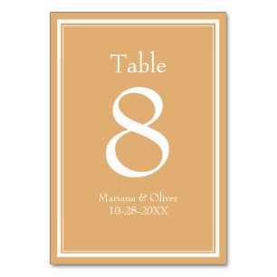 Modern Minimalist Yellow Table Number