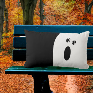 Modern Minimalistic Abstract Ghost Halloween Lumb Lumbar Cushion