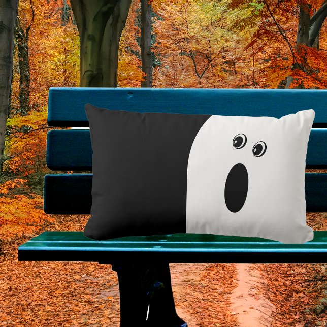 Modern Minimalistic Abstract Ghost Halloween  Lumb Lumbar Cushion (Creator Uploaded)