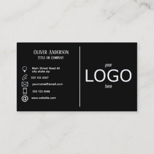 Modern minimalistic black & white logo business c card