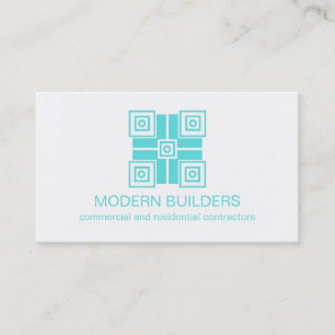 Modern Minimalistic Business Card, Turquoise Card