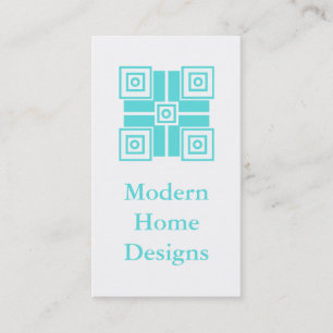 Modern Minimalistic Business Card, Turquoise Card