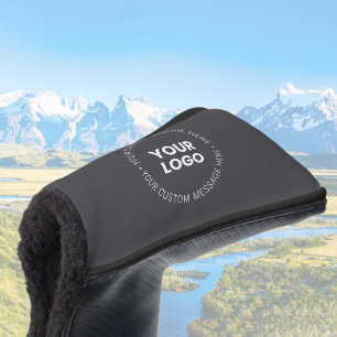 Modern Minimalistic Company Logo/any Image   Grey  Golf Head Cover