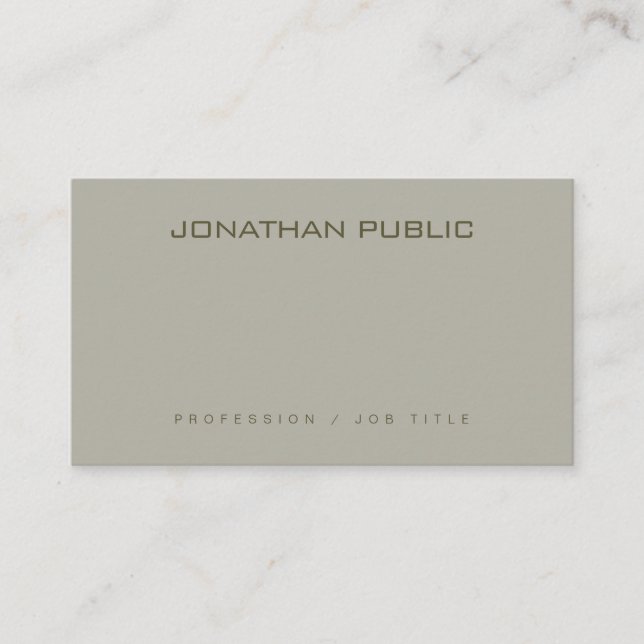 Modern Minimalistic Design Professional Template Business Card (Front)