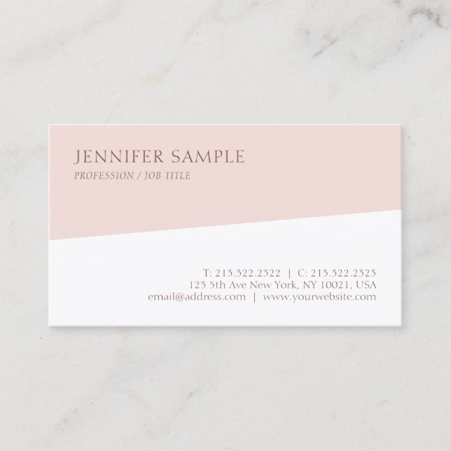 Modern Minimalistic Design Template Professional Business Card (Front)