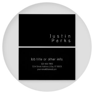 Modern Minimalistic Editable Name Black & White