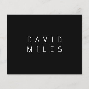 Modern Minimalistic Editable Name   Black & White Flyer