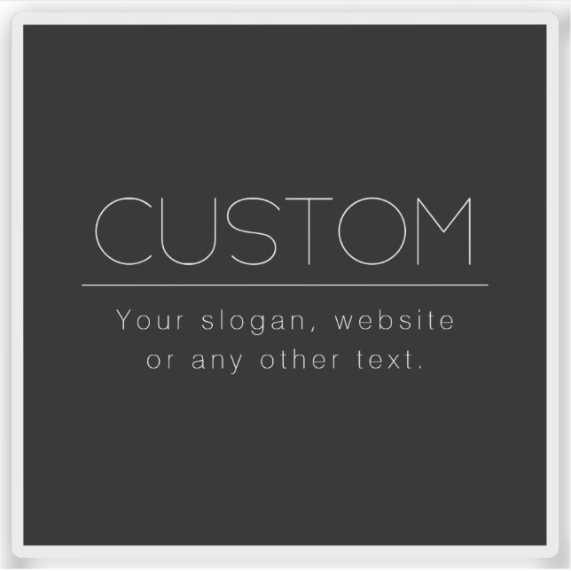 Modern Minimalistic Editable Text | Black & White (Front)