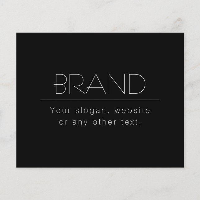 Modern Minimalistic Editable Text | Black & White Flyer (Front)