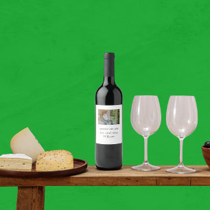 Modern Minimalistic Elegant Photo Wine Labels