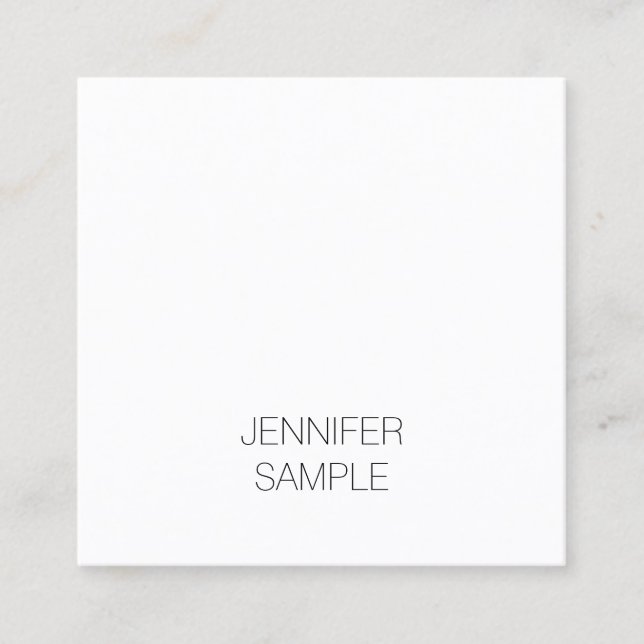 Modern Minimalistic Elegant Template Clean Luxury Square Business Card (Front)