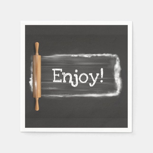 Modern minimalistic enjoy  napkin (Front)