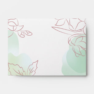 Modern minimalistic floral envelope 