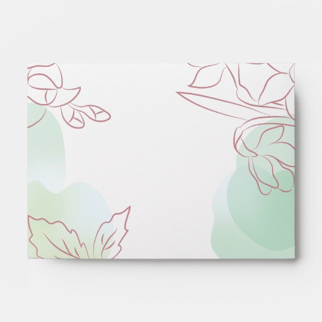 Modern minimalistic floral envelope  (Front)