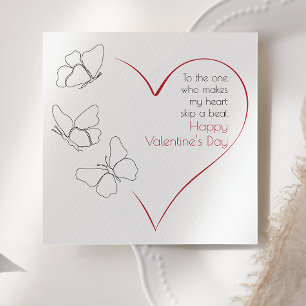 Modern minimalistic Happy Valentines Day  Holiday Card