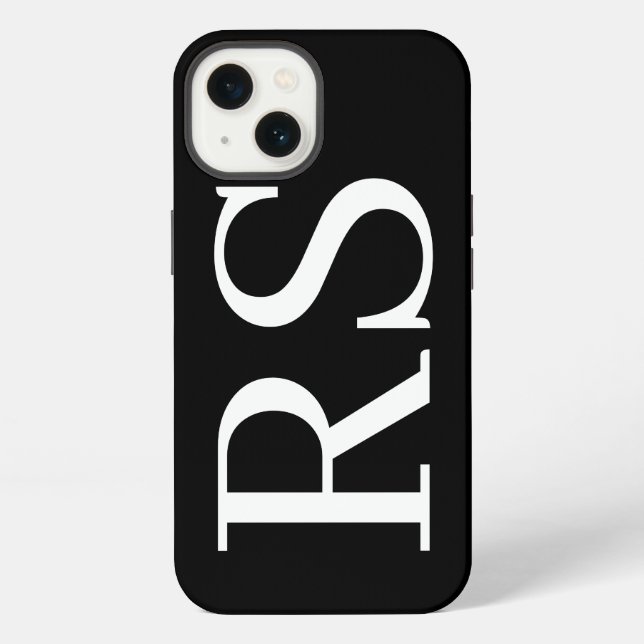 Modern Minimalistic Initials Monogram  Case-Mate  iPhone Case (Back)