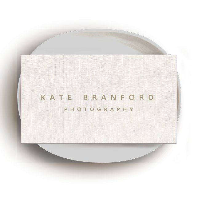 Modern Minimalistic Ivory White Professional Business Card (Creator Uploaded)